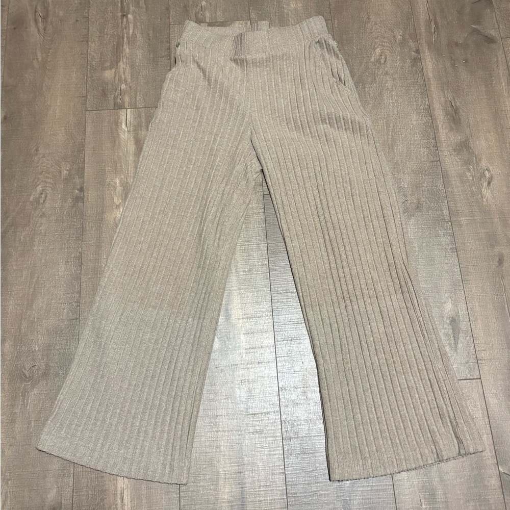 Lou & Grey Brushed Rib Wide Leg Pants